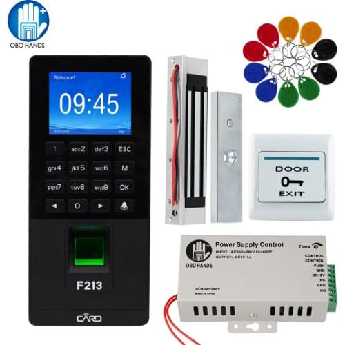 RFID Keypad TCP/IP/USB Fingerprint Door Access Control System Biometric Software DIY Electronic Magnetic Lock Strike Bolt Locks
