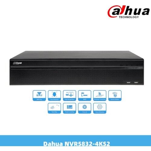 Dahua 32 Channel 2U 4K&H.265 Pro Network Video Recorder NVR5832-4KS2 No Poe 8HDD Port