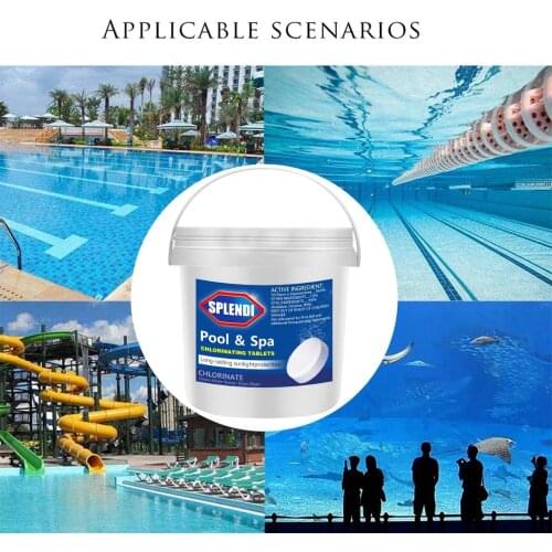 300g Swimming Pool Cleaning Tablets Purify Water Disinfect Chlorine Pills Instant Effervescent Foaming Cleaners Toilet Cleaning