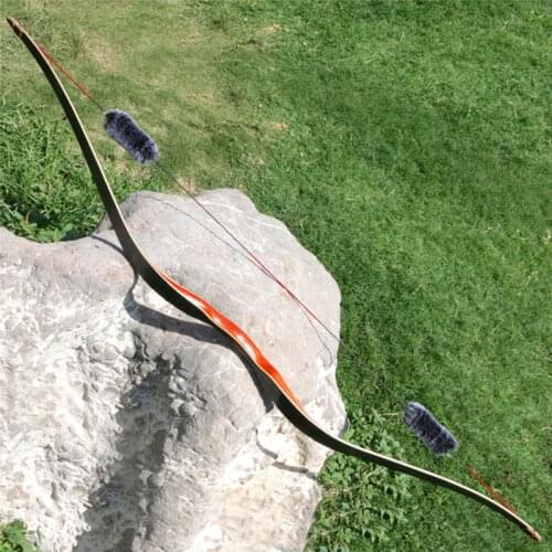 Toparchery Hunting Bow Powerful Traditional Bow Outdoor Target Shooting Laminated Archery Longbow 30-50 lbs