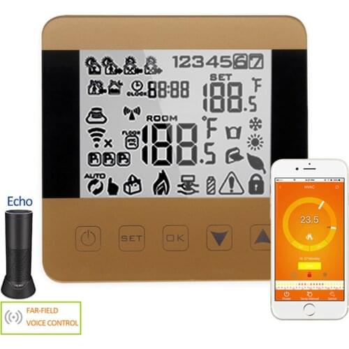 Smart Thermostat, Home Wifi Thermostat, Echo Alexa Voice Control Programmable Temperature Controller For Electric Heating Floor