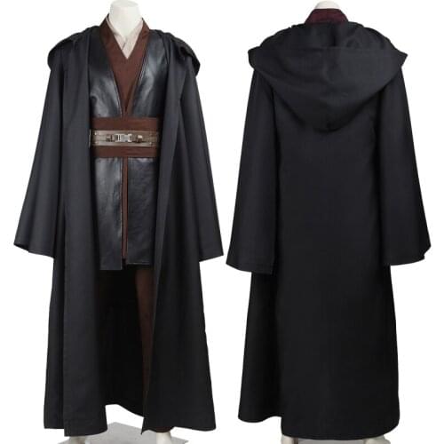 Adult Men Star Jedi Cosplay Costume Leading Role Anakin Battle Clothes Fancy Halloween Party Cool Outfit