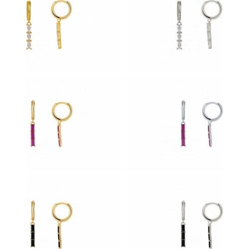 BOAKO Earrings Dangle Ins Style Earrings For Woman Diamond Crystal 925 Sterling Silver Round Pendientes Luxury Zircon #8.7