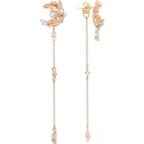 Japanese Anime Sailors 925 Silver Moon Shape Pendant Necklace Women Earring Eardrop Sterling Silver Jewelry Set Girls Gifts