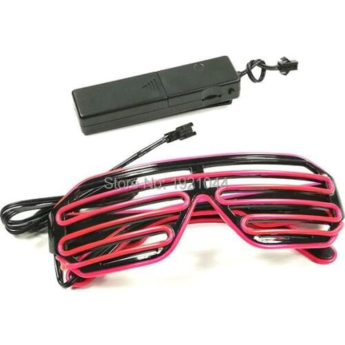 10 Colors Choice EL Wire LED Glasses With Sound Active Inverter Luminous Colorful Glowing Toys For Dance DJ Party Decoration