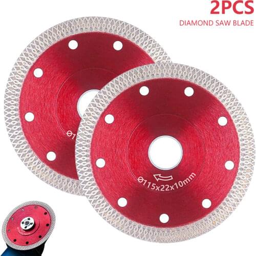 2PCS 115mm Super Thin Diamond Tile Saw Blade for Cutting Porcelain Tile Granite Marble Ceramic
