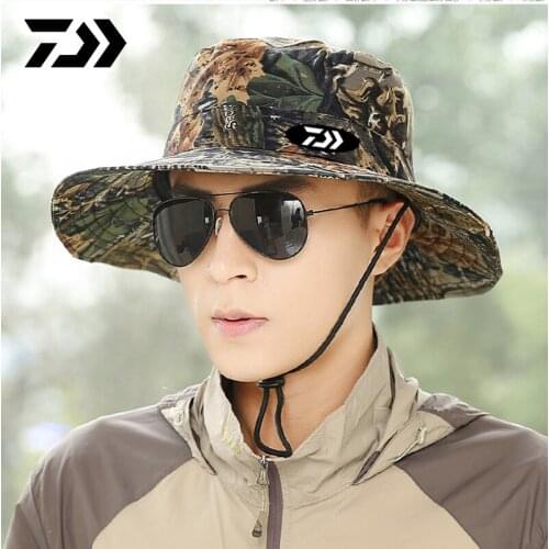 2020 Daiwa Men Outdoor Fishing Hat Camouflage Sun Hat Summer Sun Hat Korean Climbing Multipurpose Fishermans Hat