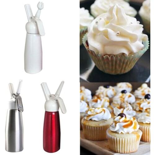 500ml Aluminum Alloy Whipped Cream Dispenser with Three Decorating Nozzles Dropshipping