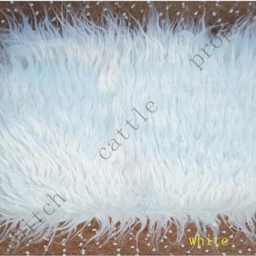 70 * 50cm) Faux fur blanket basket stuffy mongolia fur photography props newborn photography props photography background