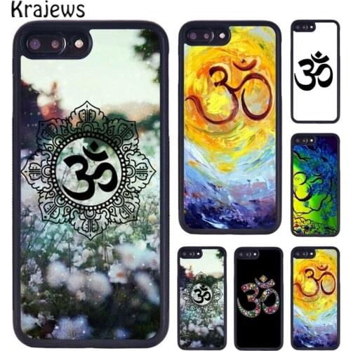 Krajews Om Yoga Symbol Hindu Logo Phone Cases For iPhone 5 6S 7 8 plus 11 12 Pro X XR XS Max Samsung Galaxy S6 S7 S8 S9 S10