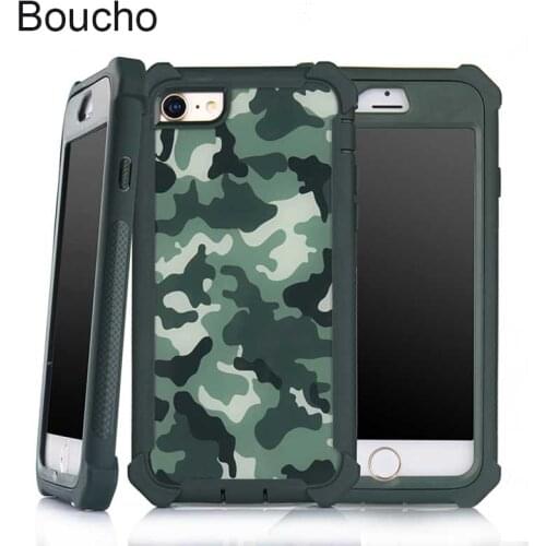 Boucho Shockproof Sturdy Phone Case for iPhone XS Max XR X 6 6S 7 8 Plus Heavy Duty Protection Doom Armor PC+Soft TPU Cover Capa