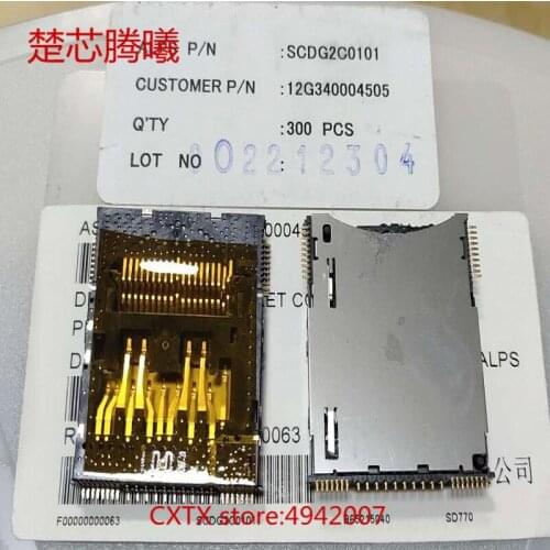 CHUXINTENGXI ALPS SCDG2C0101 SD SIM TF Card Reader Connector Socket Holder Slot NEW Original SIM SD TF Card Reader