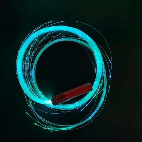 Colorful Color-Changing Fiber Optic Dance Whip Luminous Hand Rope LED Flash Whip for Party Carnival Wedding Dance Festival
