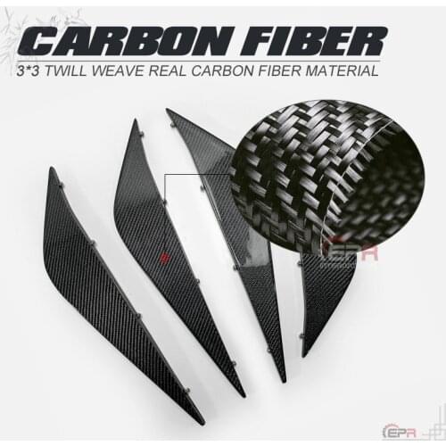 For Nissan 2012 On R35 EPA Style Carbon Fiber Rear Under Bottom Diffuser Blade 4pcs Glossy Finish GTR DBA Splitter Body Kit Trim