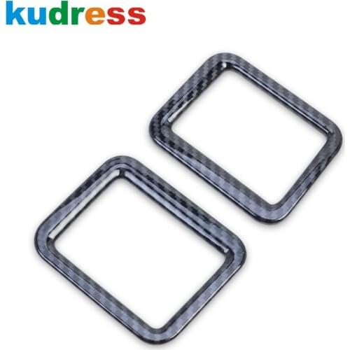 For Toyota HiAce Granvia Commuter 2019 2020 Carbon Fiber Car Interior Air Vent Outlet Cover Trim AC Decoration Frame Trims