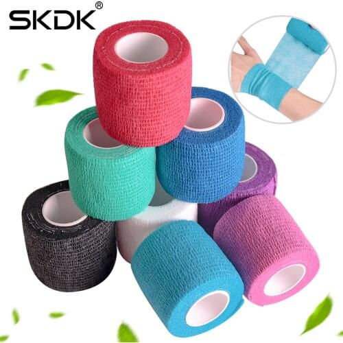 SKDK 4.5MColorful Sport Elastoplast Athletic Elastic Bandage Self Adhesive Wrap Tape Ankle Knee Arthrosis Protector
