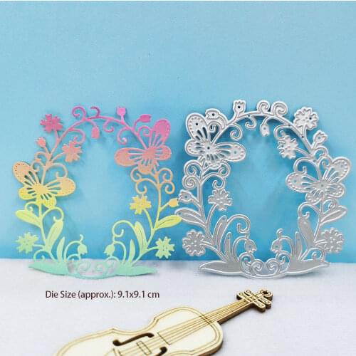Garland Flower Dies 2021 New Arrivals Slimline Card Dies Cutting And Embossing Molds Scrapbooking Accessories Die Cut Diy Craft