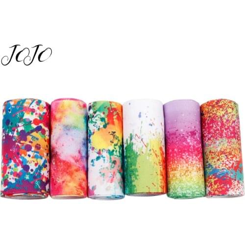 JOJO BOWS 75mm 100y Wholesale Fast Free Shipping Grosgrain Ribbon Graffiti Printed Tape For Needlework DIY Craft Decor Supplies