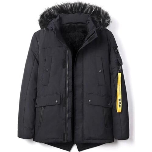 Vintage Winter Hooded Jacket and Coat Fur Collar Wadded Jacket Plus Size 4XL Casual Padded Outwear European Streetwear 2020 A870