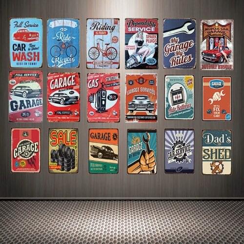 [ Mike86 ] My Garage My Rules Riding Gas Service Metal Sign Custom Poster Personality Classic Metal Painting Decor Art ZZ-08