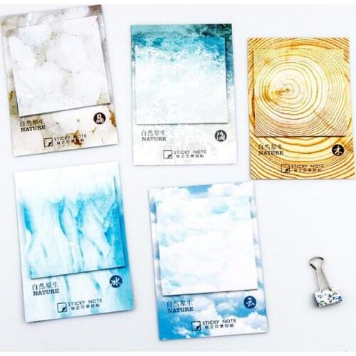 Kawaii Crystal Sea Cloud Water Memo Pads NoteBook Planning Message Notepad Stickers 30 Sheets Office School Supplies Stationery