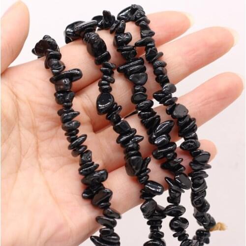 Fashion Irregular Beads Natural Stone Black Agate Gravel Beaded for Jewelry Making DIY Necklace Bracelet Accessories 5-8mm