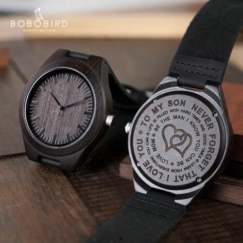 Wood Engraving Men Watch Family Gifts Personalized Watches Special Groomsmen Present a Great Gift for Men Drop Shipping