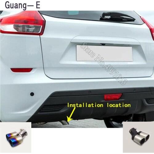 Car stickers cover body muffler exterior back end pipe dedicate exhaust tip tail outlet ornament 1pcs For LADA XRAY 2016-2019