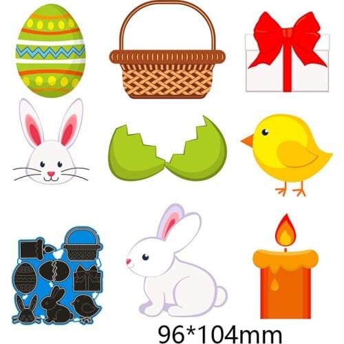 96*104mm Easter gift animals new Metal Cutting dies Stencils for DIY Scrapbooking Paper Cards Craft Making Craft Decoration