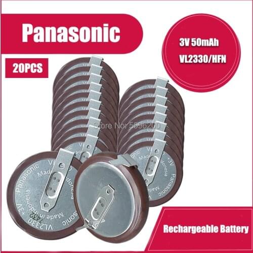 20PCS/LOT Original New For PANASONIC VL2330 2330 Rechargeable lithium battery coin cell for car key button