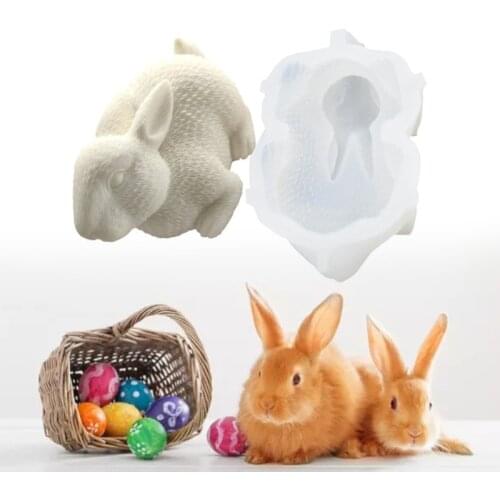 Easter Bunny Random Color Silicone Pastry Mold DIY Bakeware Mousse Cake Pan Tool