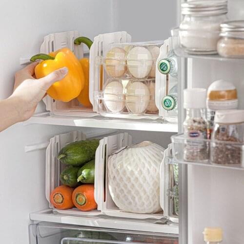 Adjustable Telescopic Divider Clothes Organizer Bookshelf Multi Purpose Refrigerator Cabinet Expandable Storage for Kitchen