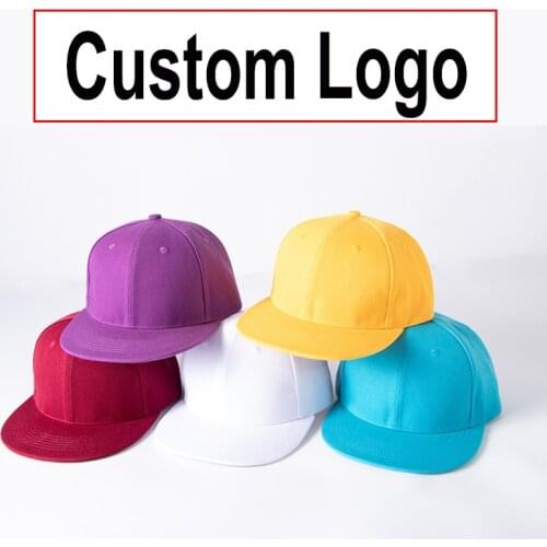 DIY Logo Summer Spring Adult Men Women Polyester Blank Hip Hop Cap Flat Snapback Baseball Caps For Young ZZ-322-1