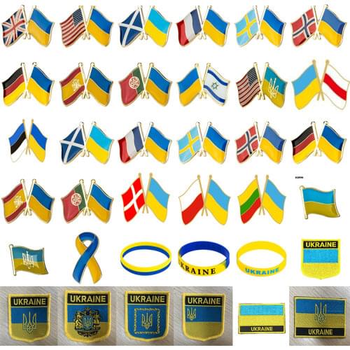 Scotland Ukraine Friendship flag badge