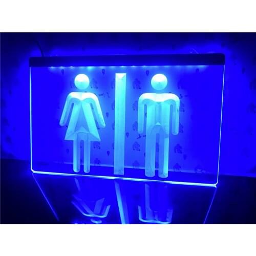 I219- Toilet Washrooms Restrooms Display Led Neon Light Signs
