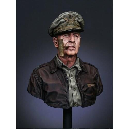 1/10 Bust Resin Figure Model Kit MacArthur Unassembled unpainted S18