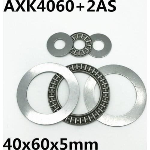 10pcs AXK4060 +2AS Thrust Needle Roller Bearing 40x60x2 mm Thrust Bearing Brand New High quality