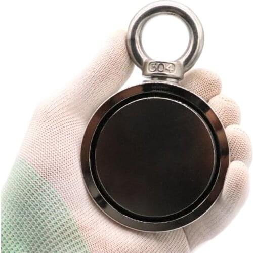 120Kg Dual Sides Magnet Strong Neodymium Permanent Fishing Magnets + 20m Rope X4YD