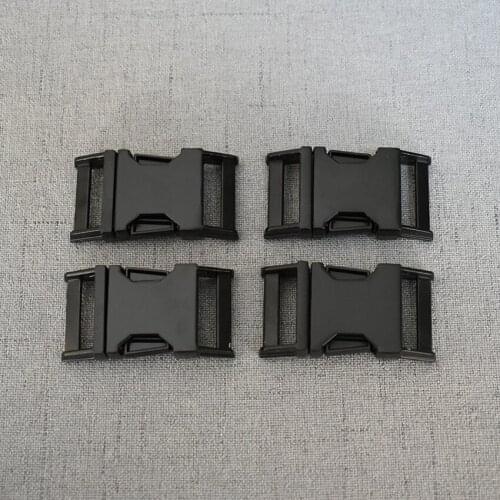 20 Pieces 20mm Black DIY Backpack Buckles Dog Collar Webbing Quick Release Metal Buckle Safety Clasp Outdoor Accessories