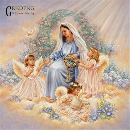 Diamond Mosaic Special Shaped Diamond Painting Cross Stitch Mary and children 5D Diy Home Decoration Painting Wedding decoration