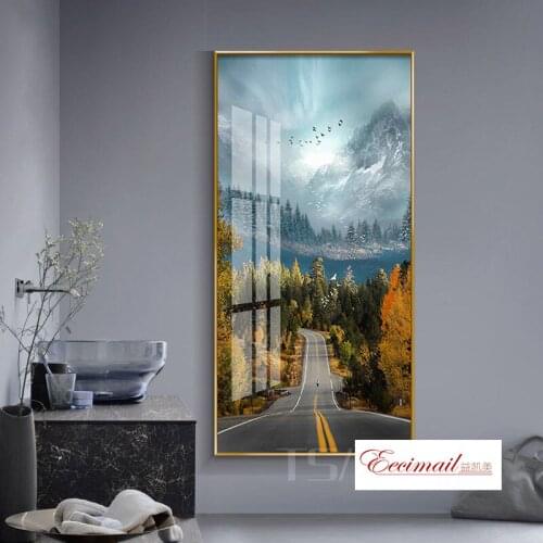 EECAMAIL DIY Diamond Painting Full Diamond Embroidery Landscape Modern 5D Home Decoration Hanging Painting No Frame
