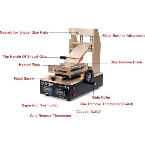 Newest AK-MINI Automatic Bubble Removing Machine OCA Vacuum Laminating Machine+TBK-318 remove glue machine+OCA film machine