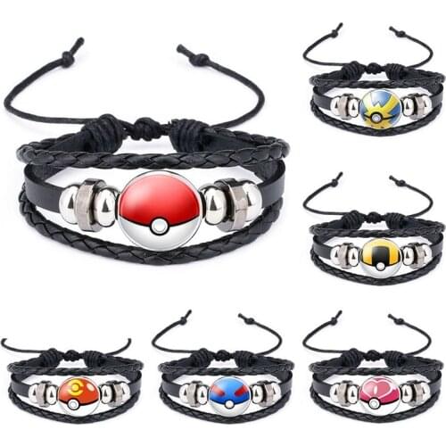 Pokemon Bracelet Cartoon Anime Character Accessories Fashion Women Bracelets Mens Bracelets Birthday Present
