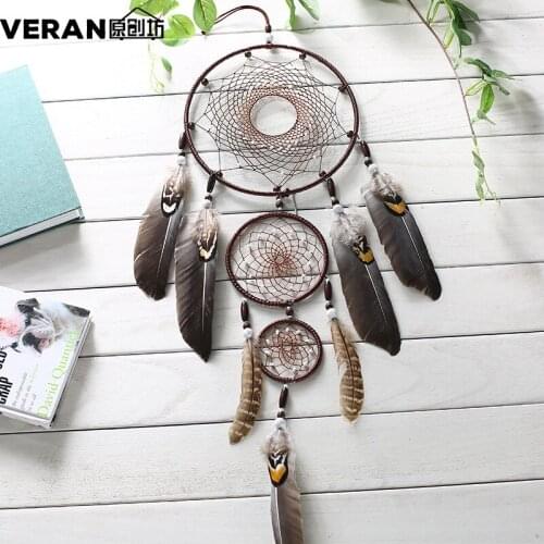Home pendant Indian eagle feather dream catcher indoor pendant gives gifts