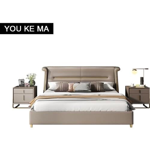 Villa Italian style light luxury post-modern simple master bedroom1.8Rice double celebrity American princess adult marriage bed