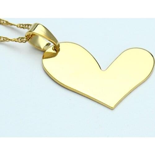 Fansheng lovely heart for women Girls gold color party gift jewelry Necklace Collar charm pendant