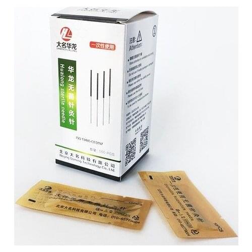 Hualong sterile acupuncture needles disposable acupuncture needles beauty massage use needle 100pcs/box