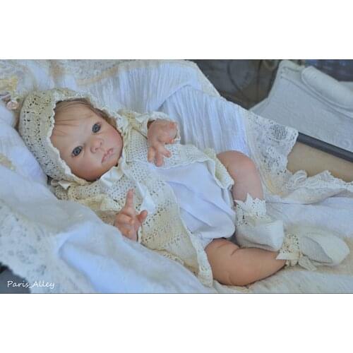 NPK 18inch Reborn Dimitri Doll Kit Soft Real Touch Peach vinyl Color Unfinished Doll Parts
