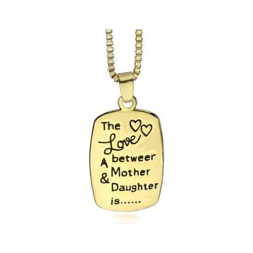 Fashion The Love between A Mother & Daughter is mother necklace For Women girl Accessories jewelry wholesale