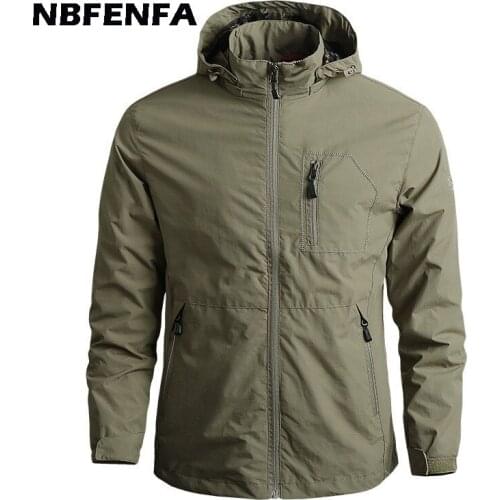 Mens Jackets Windbreaker Solid Coats Men Clothing 5XL Waterproof Windproof Hooded Male Casual Spring Autumn Men Outwears LA004